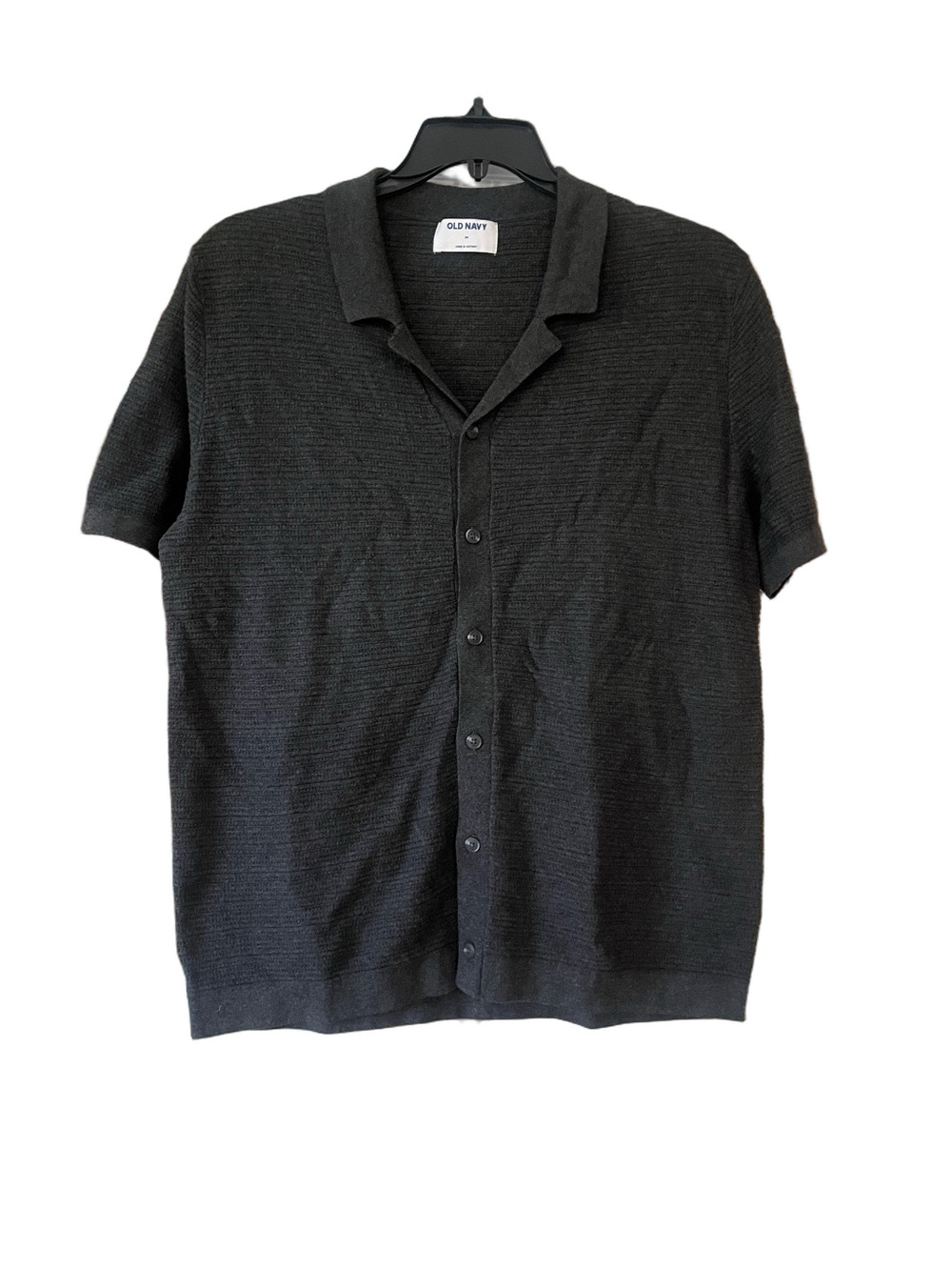 Old Navy Men's Short Sleeve Button-Down Shirt - Charcoal